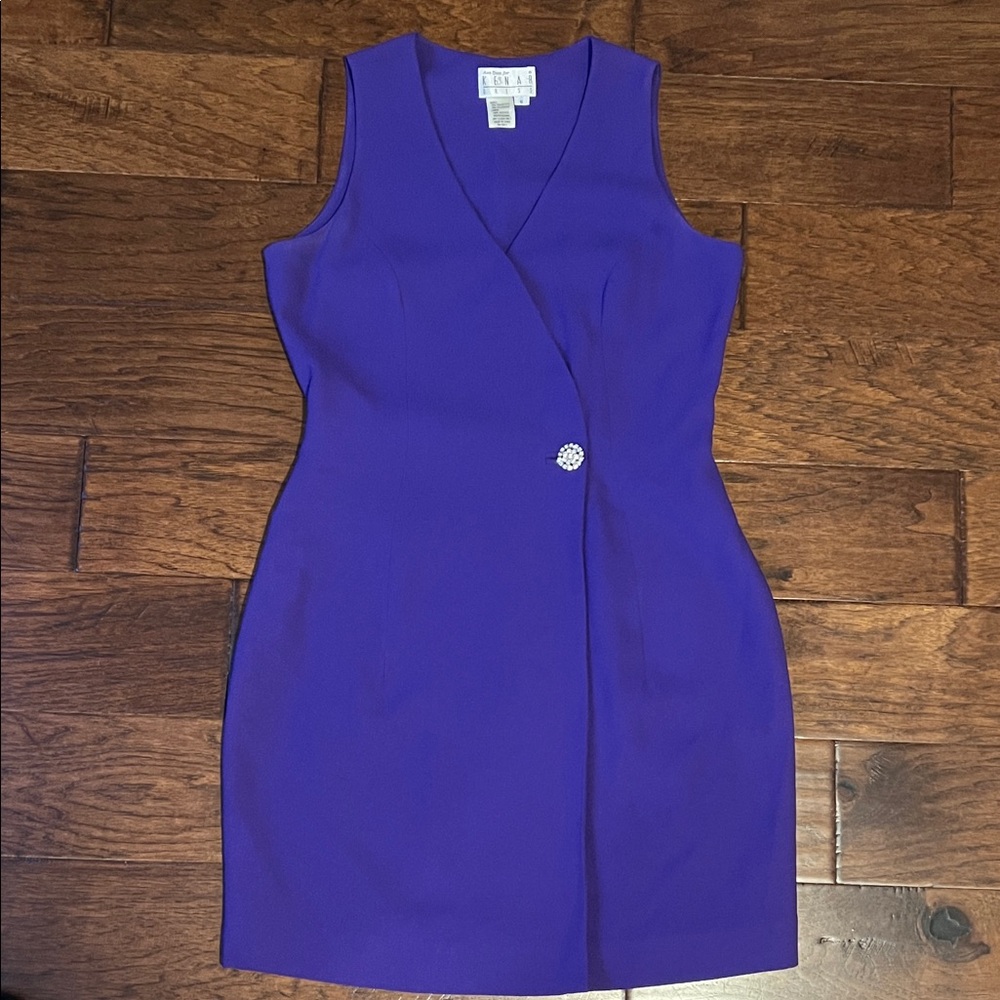 Kenar Violet Vintage Sleeveless Mini Dress